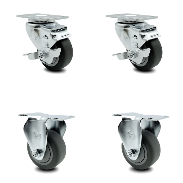 Cambro Ingredient Bin Camcrisper Swivel Caster with 2 Rigid Replacement Set-SCC